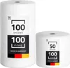 Two rolls of white foam padding are shown against a white background. Produktbild-Vorschau