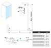 Polysan ESCA BLACK MATT Dusch-Glasteil, Wandmontage, Glas Produktbild-Vorschau 4