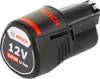 A close-up studio shot of a black Bosch 12V 3.0 Ah Li-ion battery pack. Náhled obrázku produktu