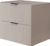 A two-drawer cabinet with a fluted front and dark handles, shown against a white background. Náhled obrázku produktu