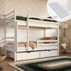Hochbett 90x200 mit 2 Schubladen und 2 Matratzen Etagenbett Produktbild-Vorschau 1