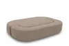 A taupe-colored, oval-shaped sofa is shown against a white background. Produktbild-Vorschau