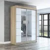 Schwebetürenschrank Kleiderschrank ERA  160 cm Schrank Produktbild-Vorschau 1