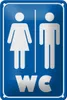 Blechschild Hinweis 12x18cm WC Piktogramm Toilette Produktbild-Vorschau 1