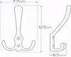 Eleganter mattschwarzer Metallkleiderhaken mit drei Produktbild-Vorschau 6
