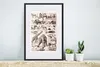 MuchoWow® Gerahmtes Poster Tiere - Elefant - Schwarz - Weiß Produktbild-Vorschau 4