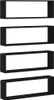 vidaXL Wandregale mit Regal 4 pcs Schwarz Eichen-Optik 80 x Produktbild-Vorschau 6