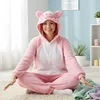 Pigiama Onesie Kigurumi Costume Travestimento Rosa Maiale Anteprima dell’immagine prodotto 3