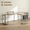 HOMCOM L-förmiger Schreibtisch 168 x 120 cm Eckschreibtisch Produktbild-Vorschau 3