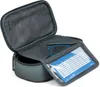 An open pencil case with internal compartments and a schedule insert. Voir les images du produit