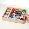 Montessori-Holzspielzeug Kleine Steckpuppen mit Hüten und Produktbild-Vorschau 7