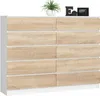 BDW, komoda z 10 szufladami, 160×40×121 cm, K160, biały / Podgląd zdjęcia produktu 1
