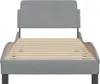 vidaXL Bettgestell "Dover" Hellgrau 80x200 cm Stoff Produktbild-Vorschau 4