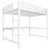 Flieks Etagenbett Metallbett 140x200cm mit Schreibtisch und Produktbild-Vorschau 6