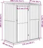 vidaXL Capanno per attrezzi Grigio 180,5x97x209,5 cm Anteprima dell’immagine prodotto 8