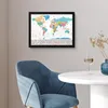 MuchoWow® MuchoWow® Gerahmtes Poster Weltkarte - Farben - Produktbild-Vorschau 5