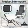 JOIEYOU 2 Stück Klappbarer Liegestuhl, Extra Breit 64cm Produktbild-Vorschau 2