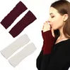 2 Paar Damen Winter Armstulpen Warme Fingerlose Handschuhe Produktbild-Vorschau 1