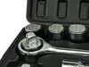 A close-up view of a socket wrench set in its case. Anteprima dell’immagine prodotto