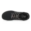 A top-down view of a black and gray safety shoe. Produktbild-Vorschau