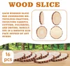 16 Stück Holzscheiben 25-28 cm Durchmesser, Runde Produktbild-Vorschau 4