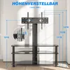 Rfiver TV Rack Glas Fernsehtisch TV Ständer für 32-70 Zoll Produktbild-Vorschau 2