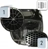 An exploded view of a vacuum cleaner's filtration system, showing different components. Produktbild-Vorschau