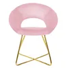 A pink velvet chair with a gold metal frame. Náhled obrázku produktu