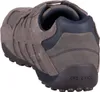 A rear view of a grey and blue Geox men's sneaker. Anteprima dell’immagine prodotto