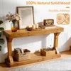 FATIVO Tavolo consolle lungo 120 cm – tavolo in legno con Anteprima dell’immagine prodotto 7