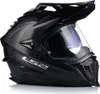 A black LS2 Enduro-style helmet with a carbon fiber pattern. Produktbild-Vorschau