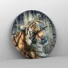 Wanduhr - Rund - Glasuhr - Indien stein tiger wild - Produktbild-Vorschau 4