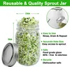 Seed Sprouting Kit, Sprouting Mason Jar mit Edelstahl-Sieb Produktbild-Vorschau 2
