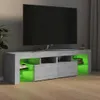 A modern TV stand with LED lighting in a living room setting. Produktbild-Vorschau