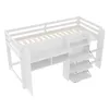 Kinder-Hochbett 90x200 weiß – Hausform mit Riesen-Stauraum Produktbild-Vorschau 14