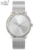 Damen Armbanduhr silber Zirkonia pastell Edelstahl Produktbild-Vorschau 4