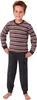 Jungen Frottee Pyjama Schlafanzug langarm mit Bündchen - Produktbild-Vorschau 2