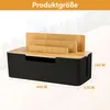 Kabelmanagement Box mit Bambusdeckel, Kabel Organizer für Produktbild-Vorschau 2