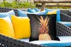 MuchoWow® Outdoor Kissen - Ananas - Gold - Farbe - Schwarz Produktbild-Vorschau 4