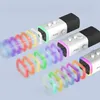 Three FIFINE AM8 USB/XLR Gaming Microphones are shown with colorful light rings emanating from them, illustrating a feature. Náhled obrázku produktu