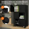 ML-Design schedario 75x40x120 cm, nero, acciaio, mobile da Anteprima dell’immagine prodotto 4