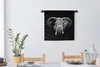 MuchoWow® Wandteppich Wandbehang Elefant - Tiere - Schwarz Produktbild-Vorschau 2