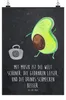 Mr. & Mrs. Panda Bild Avocado Tanzen DIN A4 - Kreidetafel - Produktbild-Vorschau 1