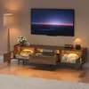 Mobile TV Merax con grotta per gatti, illuminazione LED, Anteprima dell’immagine prodotto 1