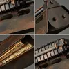 A collage of four close-up images showing details of a vintage-style pendant light fixture. Produktbild-Vorschau