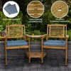 Doppel Gartenbank mit Tisch Loveseat Wetterfest 2-Sitzer Produktbild-Vorschau 2
