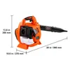 A leaf blower with dimensions indicated by lines and text. Anteprima dell’immagine prodotto