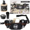 A collage of images showing a toy barber set, including a belt with accessories and individual items like lotion and a brush. Produktbild-Vorschau
