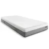 A white and gray mattress is shown from a diagonal angle against a white background. Produktbild-Vorschau