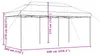 vidaXL, tienda de campaña para fiestas, 292 x 580 x 315 cm, Vista previa de la imagen del producto 7